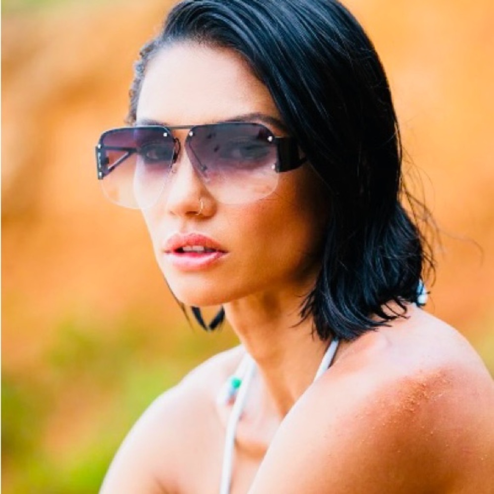 Anthropologie Otra Mimi Stylish Black Sunglasses